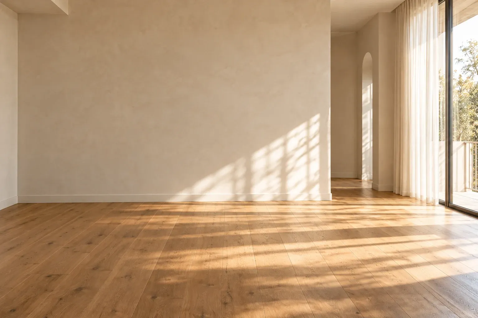 Empty living room before redesign