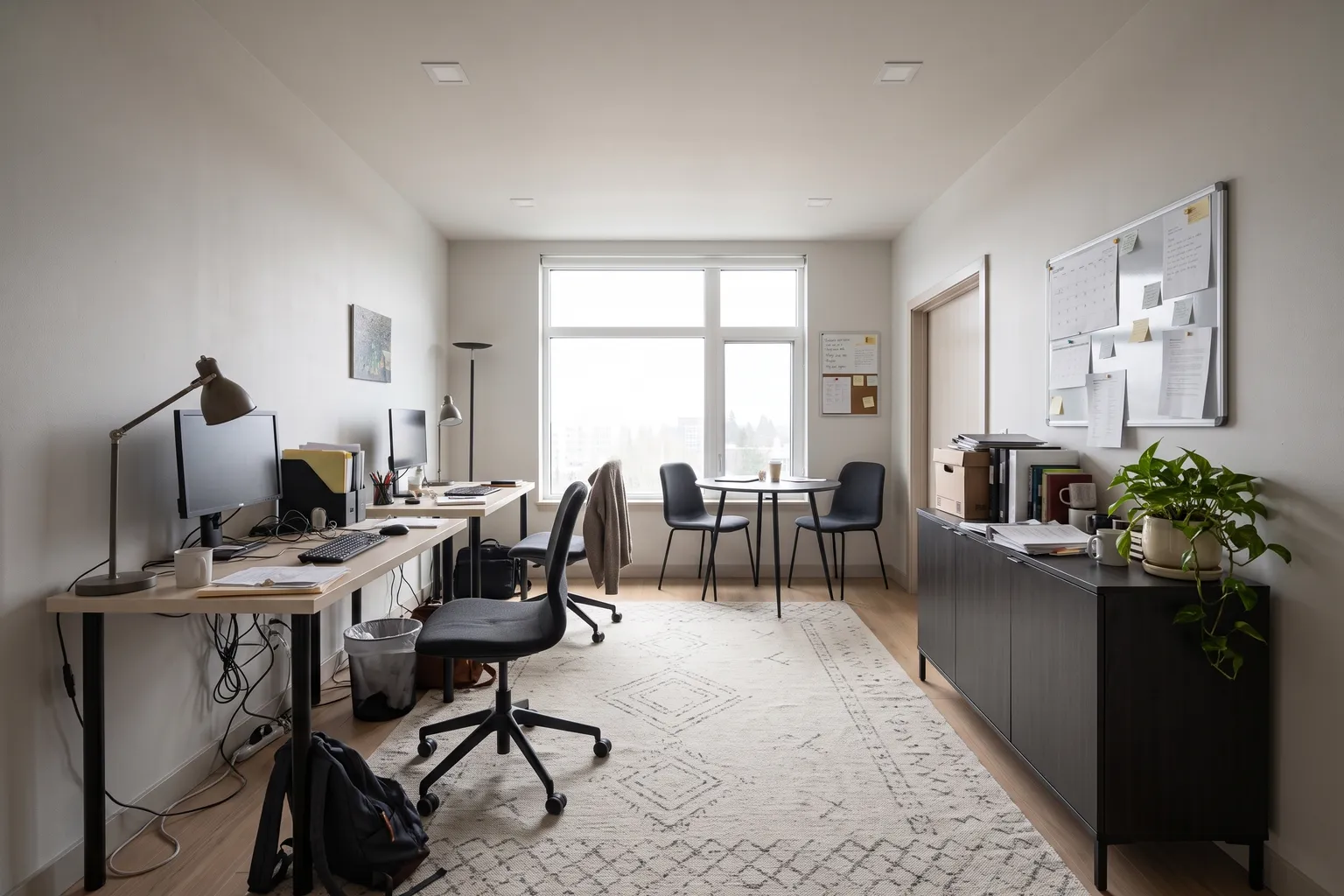 The same office furnished in Modern style